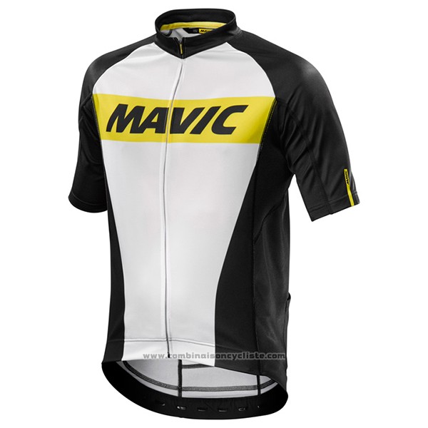 2017 Maillot Cyclisme Mavic Blanc Manches Courtes et Cuissard