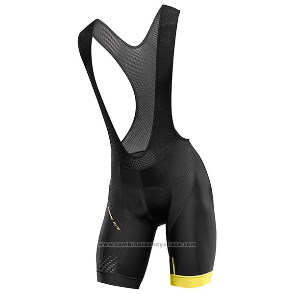 2017 Maillot Cyclisme Mavic Bleu et Noir Manches Courtes et Cuissard