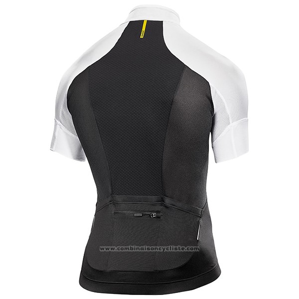 2017 Maillot Cyclisme Mavic Noir et Blanc Manches Courtes et Cuissard