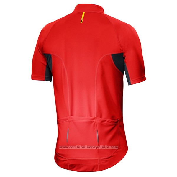 2017 Maillot Cyclisme Mavic Rouge Manches Courtes et Cuissard
