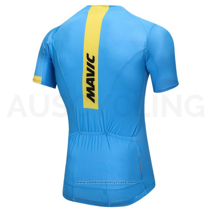 2018 Maillot Cyclisme Mavic Bleu Manches Courtes et Cuissard