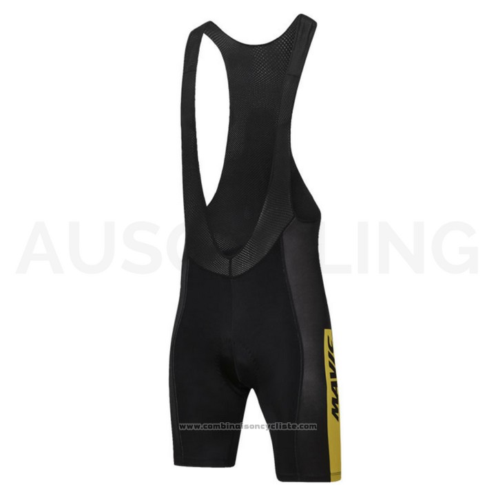 2018 Maillot Cyclisme Mavic Bleu et Marron Manches Courtes et Cuissard