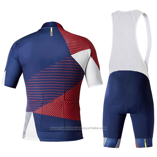 2018 Maillot Cyclisme Mavic Cosmic LTD Fonce Bleu Manches Courtes et Cuissard