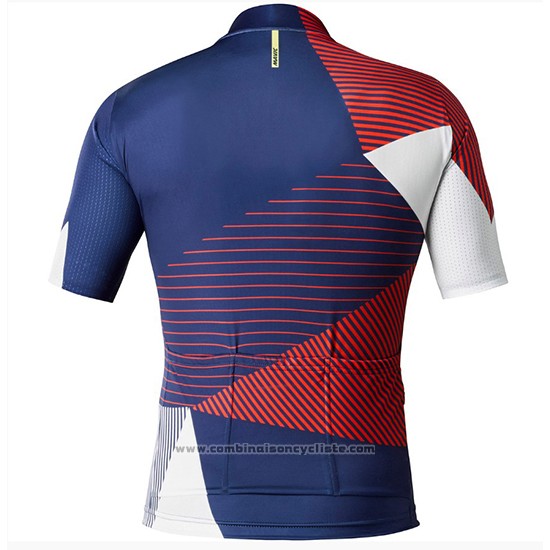 2018 Maillot Cyclisme Mavic Cosmic LTD Fonce Bleu Manches Courtes et Cuissard