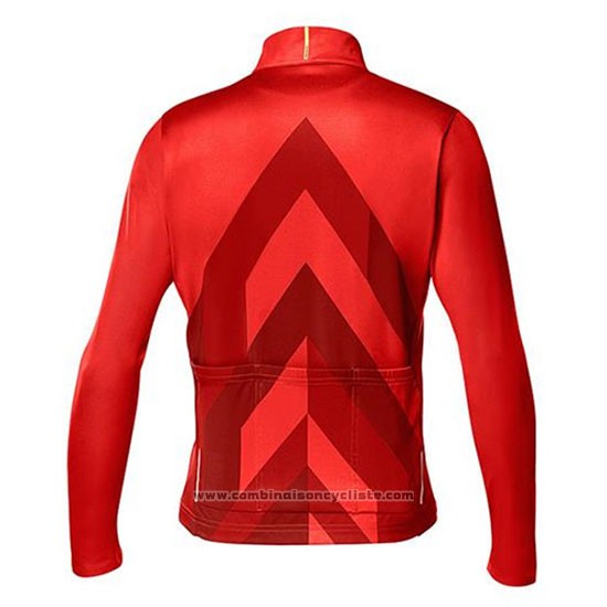 2020 Maillot Cyclisme Mavic Rouge Manches Longues et Cuissard