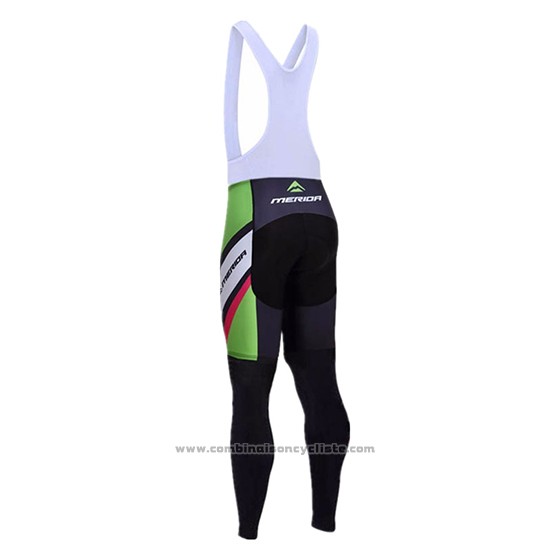 2017 Maillot Cyclisme Merida Noir et Blanc Manches Longues et Cuissard