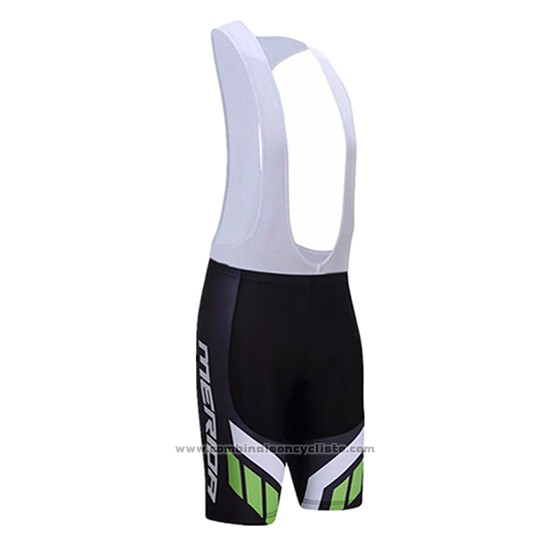 2017 Maillot Cyclisme Merida Noir et Vert Manches Courtes et Cuissard