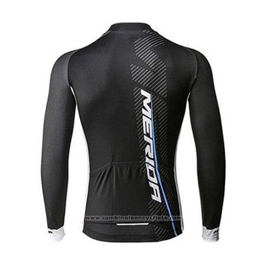 2020 Maillot Cyclisme Merida Noir Manches Longues et Cuissard