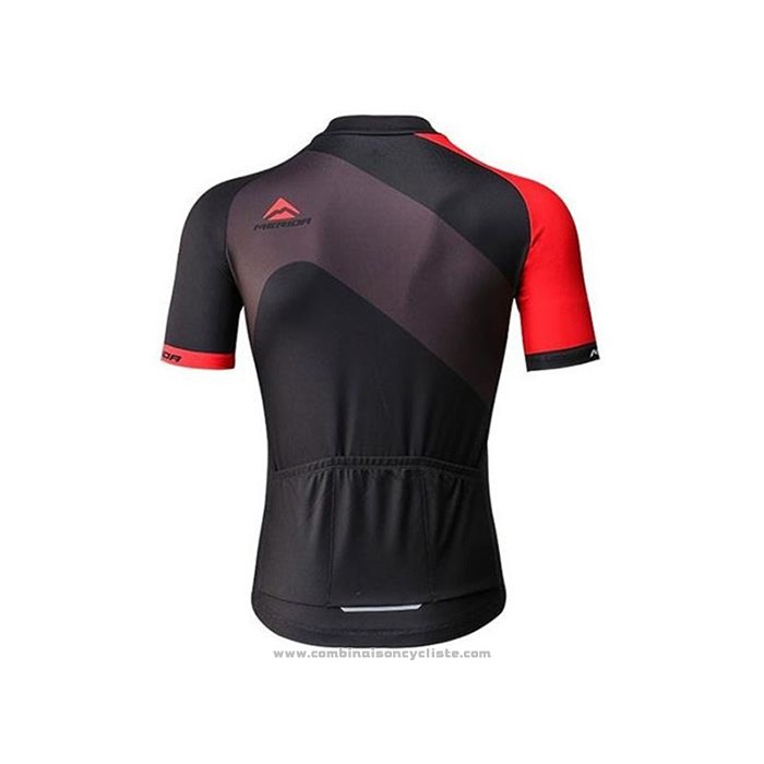2020 Maillot Cyclisme Merida Rouge Noir Manches Courtes et Cuissard1