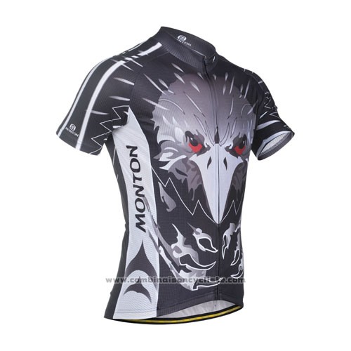2014 Maillot Cyclisme Monton Argent et Marron Manches Courtes et Cuissard