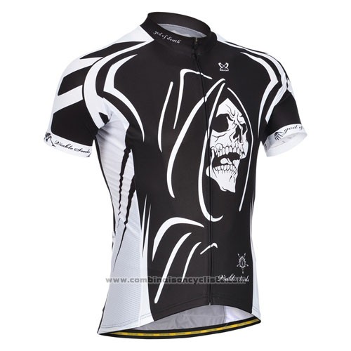 2014 Maillot Cyclisme Monton Blanc et Noir Manches Courtes et Cuissard