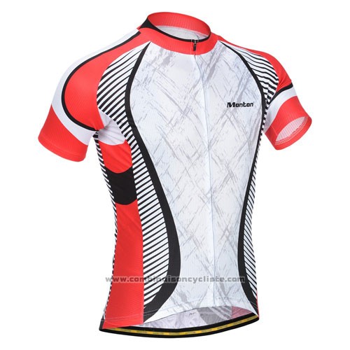 2014 Maillot Cyclisme Monton Orange et Blanc Manches Courtes et Cuissard