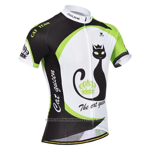 2014 Maillot Cyclisme Monton Vert et Blanc Manches Courtes et Cuissard