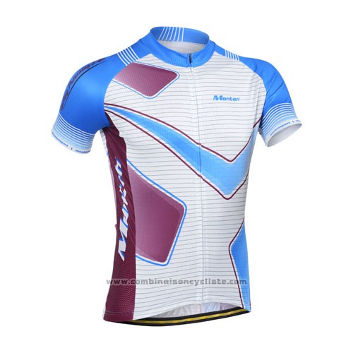 2014 Maillot Cyclisme Monton Violet et Bleu Manches Courtes et Cuissard