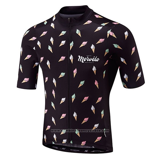 2018 Maillot Cyclisme Morvelo Noir Manches Courtes et Cuissard