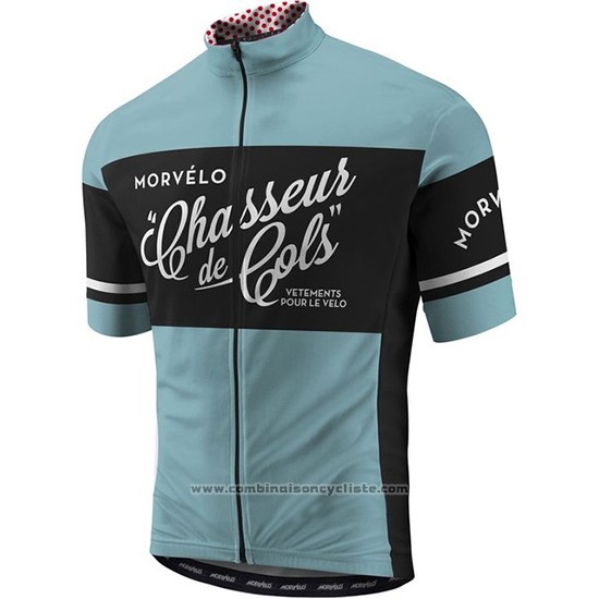 2018 Maillot Cyclisme Morvelo Vert et Noir Manches Courtes et Cuissard
