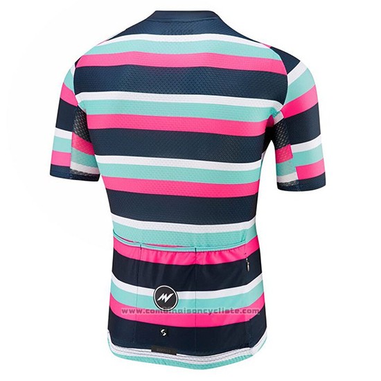2019 Maillot Cyclisme Morvelo Vert Rose Noir Manches Courtes et Cuissard