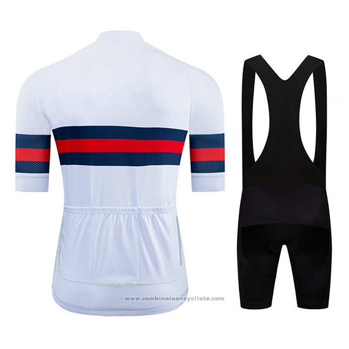 2020 Maillot Cyclisme NDLSS Blanc Manches Courtes et Cuissard
