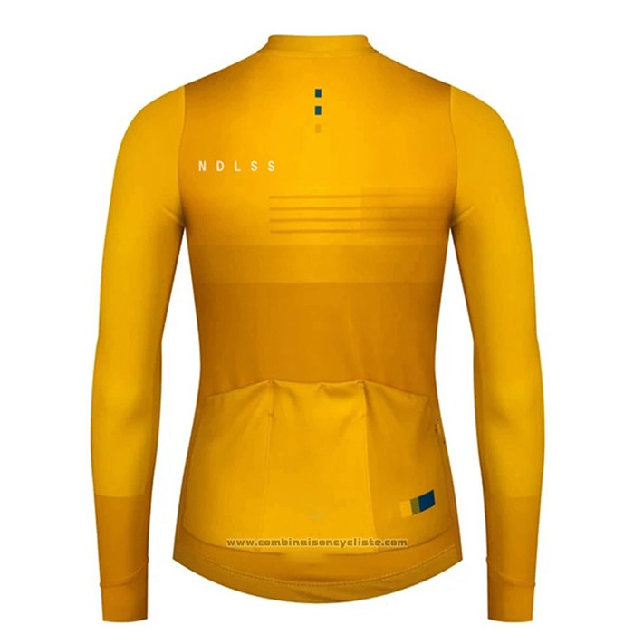 2020 Maillot Cyclisme NDLSS Jaune Manches Longues et Cuissard