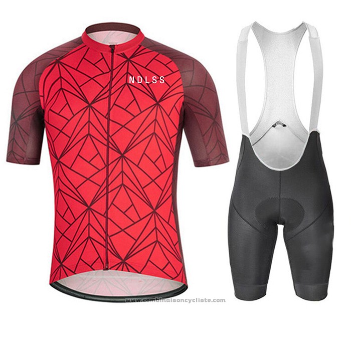 2020 Maillot Cyclisme NDLSS Profond Rouge Manches Courtes et Cuissard