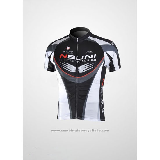 2010 Maillot Cyclisme Nalini Noir Manches Courtes et Cuissard