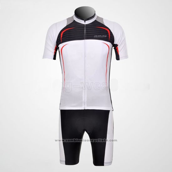 2010 Maillot Cyclisme Nalini Noir et Blanc Manches Courtes et Cuissard