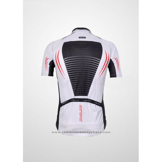 2010 Maillot Cyclisme Nalini Noir et Blanc Manches Courtes et Cuissard