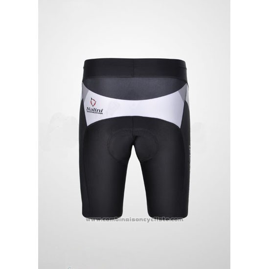 2010 Maillot Cyclisme Nalini Noir et Blanc Manches Courtes et Cuissard