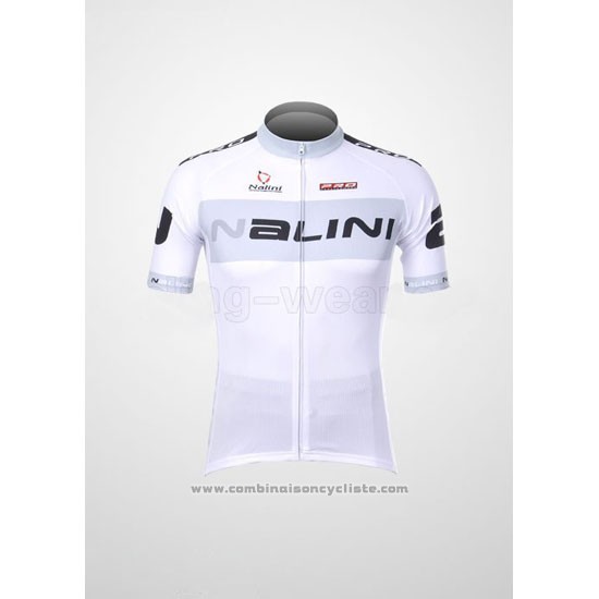 2012 Maillot Cyclisme Nalini Blanc Manches Courtes et Cuissard