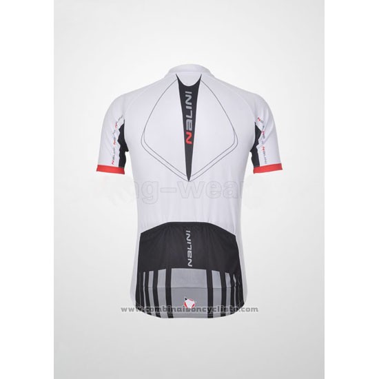 2012 Maillot Cyclisme Nalini Blanc et Noir Manches Courtes et Cuissard