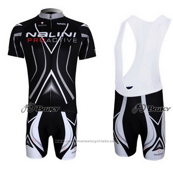 2012 Maillot Cyclisme Nalini Noir Manches Courtes et Cuissard