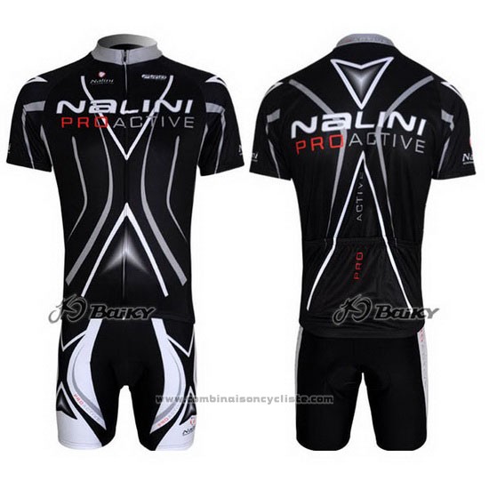2012 Maillot Cyclisme Nalini Noir Manches Courtes et Cuissard