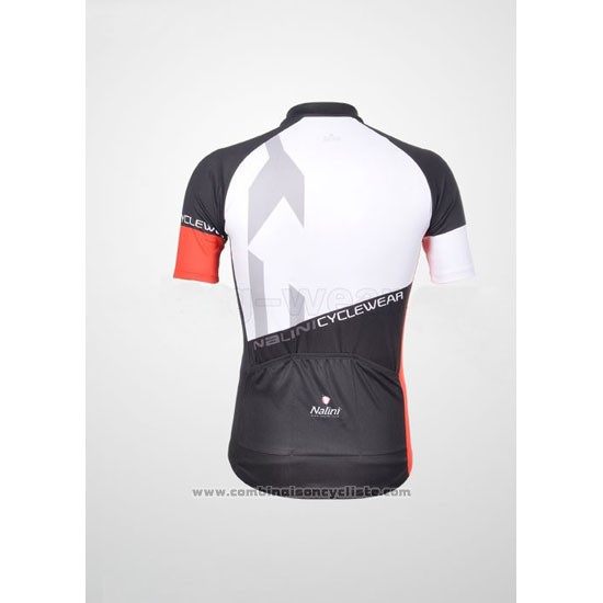 2012 Maillot Cyclisme Nalini Noir et Blanc Manches Courtes et Cuissard