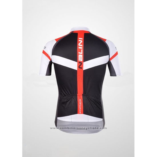 2012 Maillot Cyclisme Nalini Noir et Rouge Manches Courtes et Cuissard