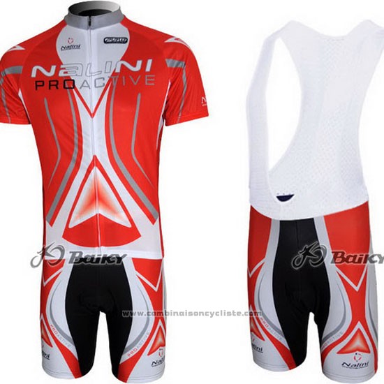 2012 Maillot Cyclisme Nalini Rouge et Blanc Manches Courtes et Cuissard