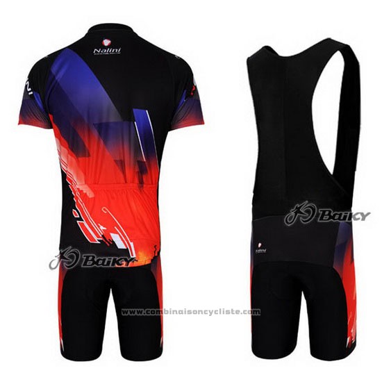 2012 Maillot Cyclisme Nalini Rouge et Noir Manches Courtes et Cuissard