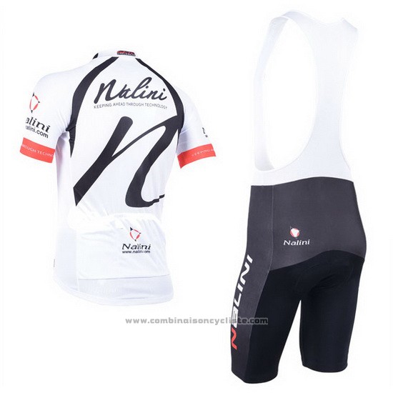 2013 Maillot Cyclisme Nalini Blanc Manches Courtes et Cuissard