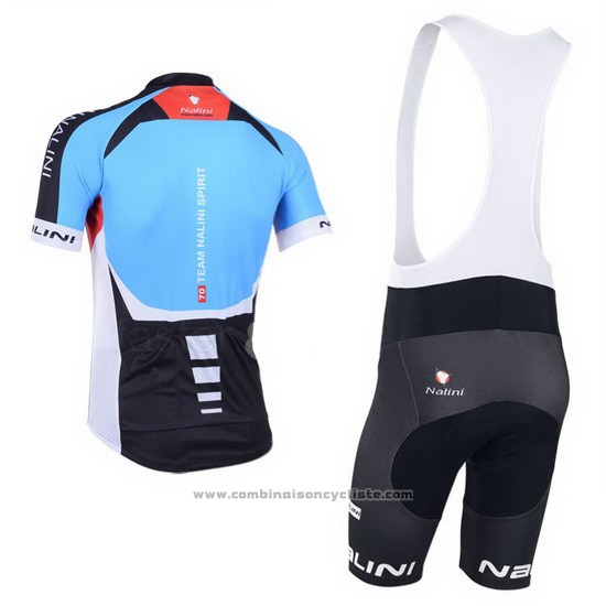 2013 Maillot Cyclisme Nalini Noir et Azur Manches Courtes et Cuissard
