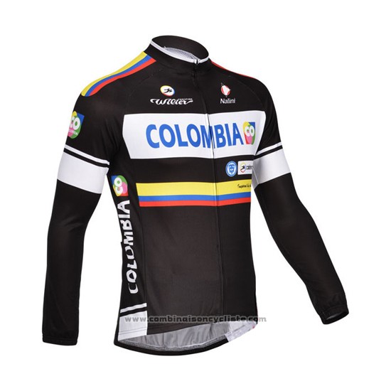 2013 Maillot Cyclisme Nalini Noir et Blanc Manches Longues et Cuissard