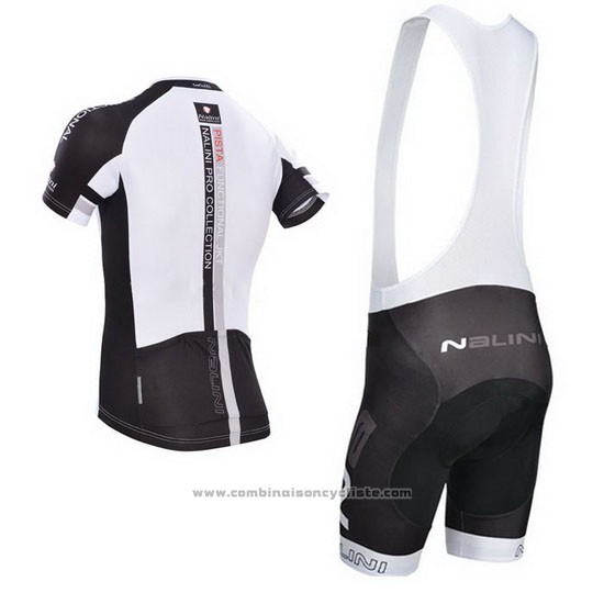 2014 Maillot Cyclisme Nalini Blanc Manches Courtes et Cuissard