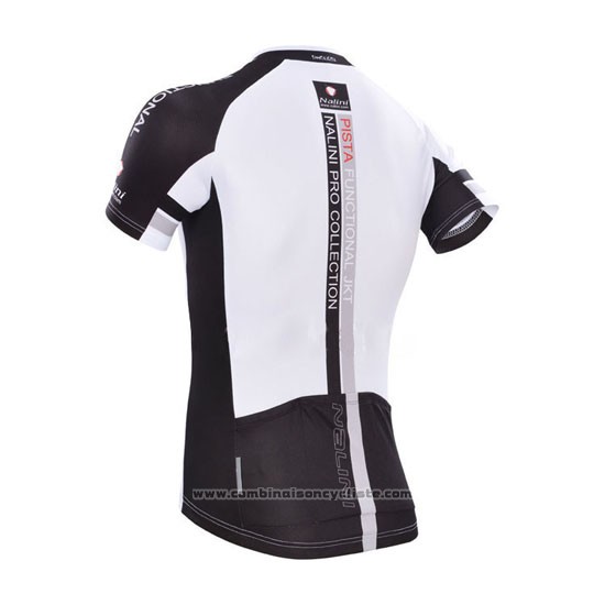 2014 Maillot Cyclisme Nalini Blanc Manches Courtes et Cuissard