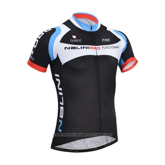 2014 Maillot Cyclisme Nalini Noir Manches Courtes et Cuissard