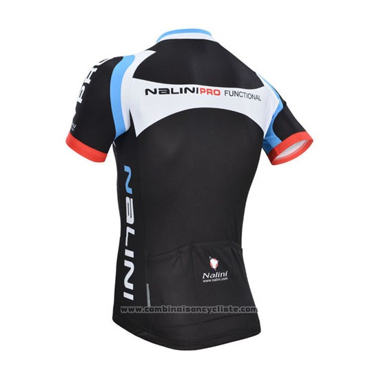 2014 Maillot Cyclisme Nalini Noir Manches Courtes et Cuissard