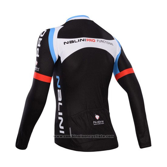 2014 Maillot Cyclisme Nalini Noir Manches Longues et Cuissard