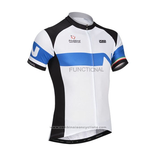 2014 Maillot Cyclisme Nalini Noir et Blanc Manches Courtes et Cuissard