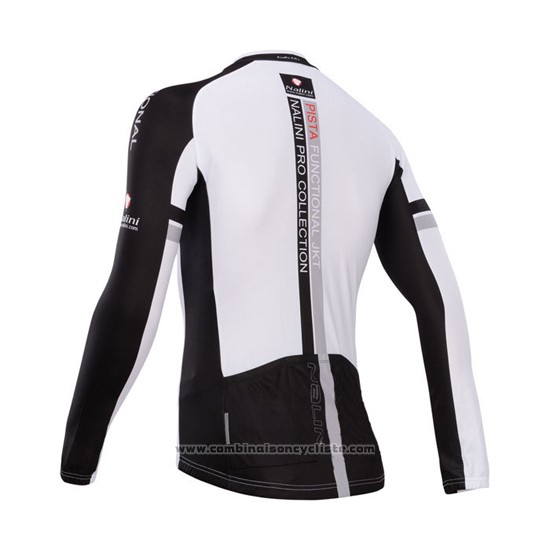 2014 Maillot Cyclisme Nalini Noir et Rouge Manches Longues et Cuissard