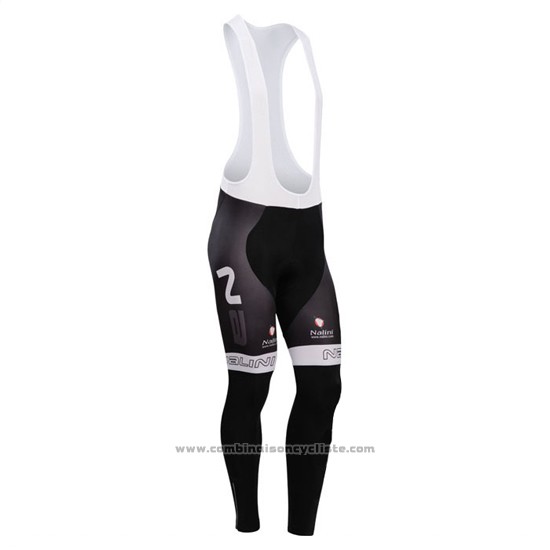 2014 Maillot Cyclisme Nalini Noir et Rouge Manches Longues et Cuissard