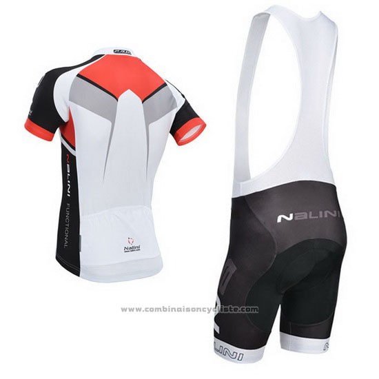 2014 Maillot Cyclisme Nalini Rouge et Blanc Manches Courtes et Cuissard