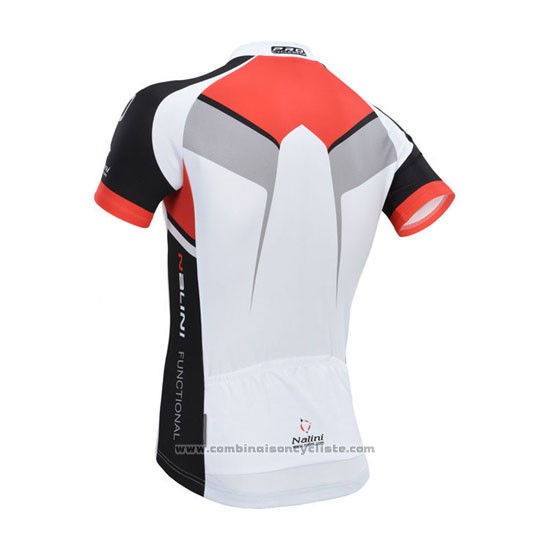 2014 Maillot Cyclisme Nalini Rouge et Blanc Manches Courtes et Cuissard