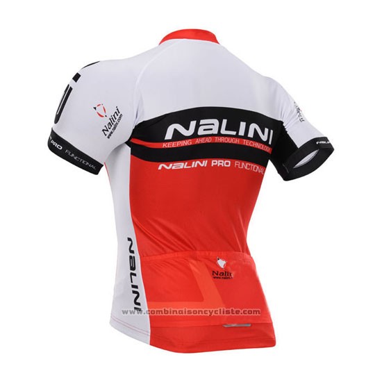 2015 Maillot Cyclisme Nalini Rouge et Blanc Manches Courtes et Cuissard